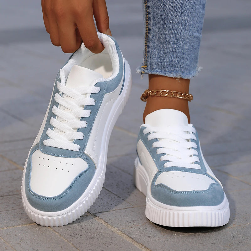 YRZL Zapatillas de deporte para mujer, zapatos blancos de otoño, suela gruesa ligera, zapatos de Skatebaord antideslizantes, zapatos deportivos informales Unisex para hombre