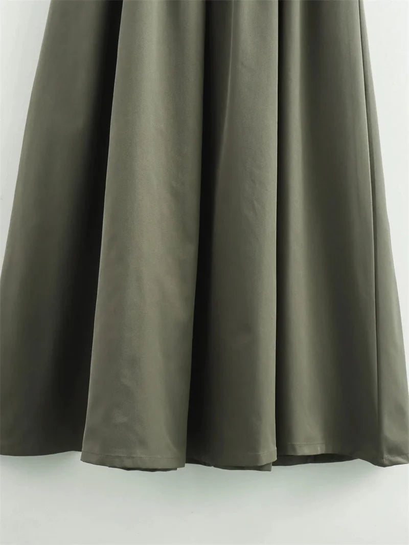 Vestido Largo Elegante con Cremallera para Mujer