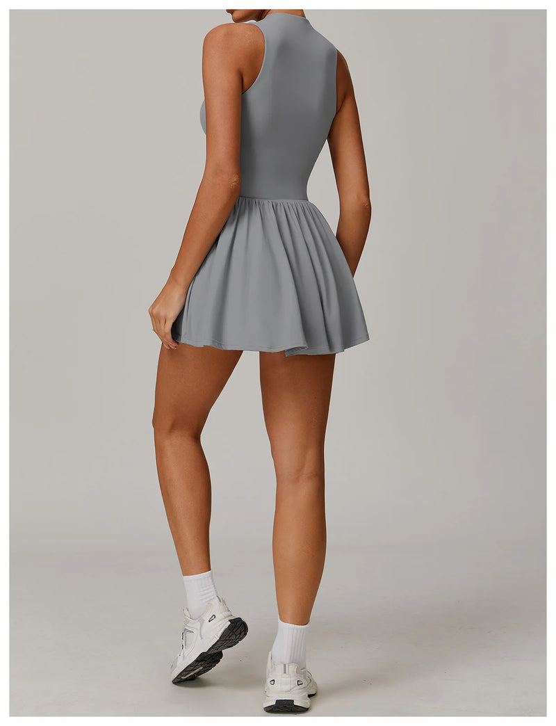 Traje de una pieza para mujer, traje deportivo con cremallera, peleles de Yoga, ropa deportiva sin espalda, monos de entrenamiento sin mangas para mujer