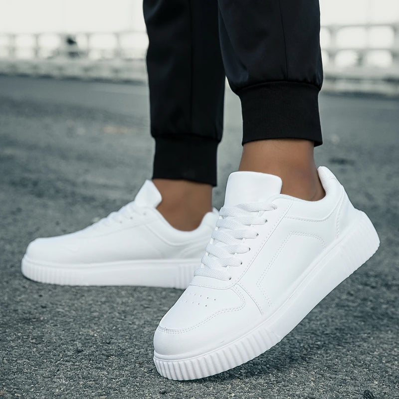 YRZL Zapatillas de deporte para mujer, zapatos blancos de otoño, suela gruesa ligera, zapatos de Skatebaord antideslizantes, zapatos deportivos informales Unisex para hombre